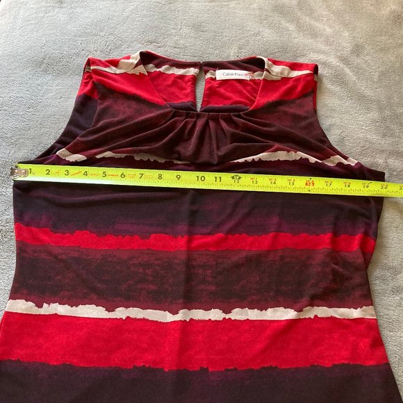 Calvin Klein Women's Sleeveless Shell, Multicolor, Office, Versatile, Fall, sz M - Picture 4 of 6
